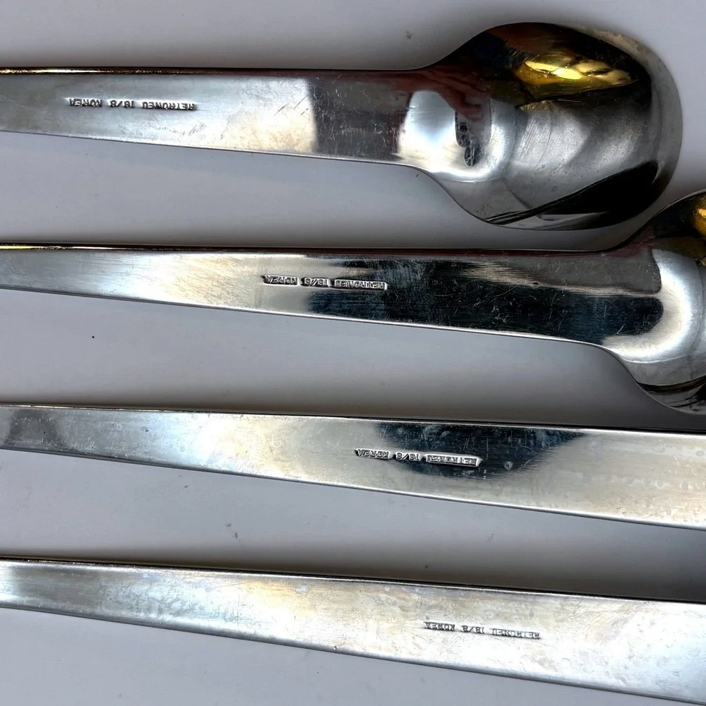 Retroneu Trek Stainless Flatware Set 29 Pc MCM Aubock Style Space Age Vintage